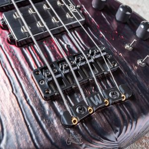 Warwick Custom Shop Streamer $$, 4- Sandblasted Chrome Black to Red Satin