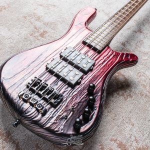 Warwick Custom Shop Streamer $$, 4- Sandblasted Chrome Black to Red Satin