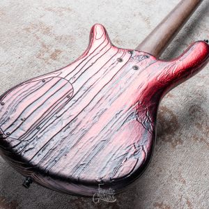 Warwick Custom Shop Streamer $$, 4- Sandblasted Chrome Black to Red Satin