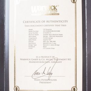 Warwick Custom Shop Streamer $$, 4- Sandblasted Chrome Black to Red Satin