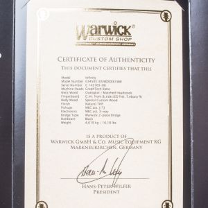 Warwick Custom Shop Infinity, 5-String - Natural High Polish